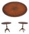 Pair of Vintage Adams Style Oval Inlaid Pedestal Tables For Sale