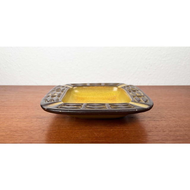 Mid-Century Modern Mid-Century Modern Yellow Danish Studio Pottery Ashtray Bowl from Frank Keramik, 1960s For Sale - Image 3 of 18