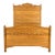 Antique Victorian Carved Oak Full Size Bed, Circa 1890s For Sale