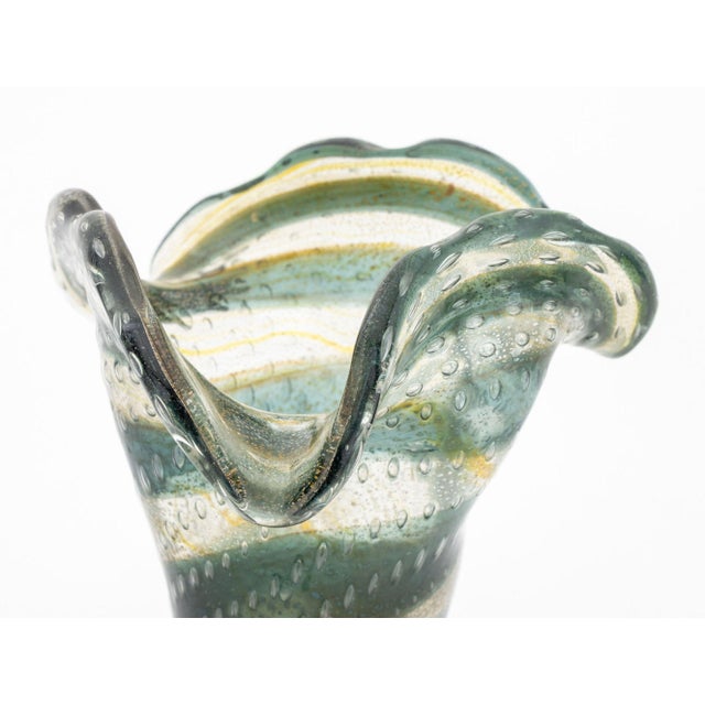 Mid-Century Modern Italian Striped Art Glass Epergne For Sale - Image 3 of 8