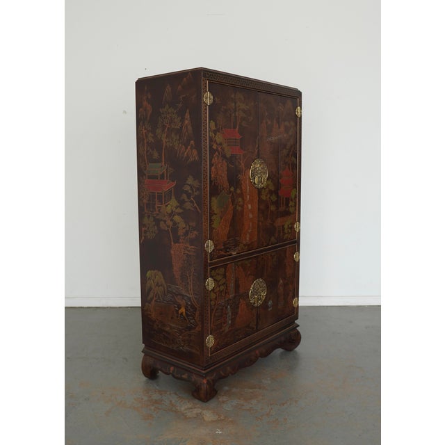 1970s Vintage Henredon Folio 10 Chinoisere Armoire For Sale - Image 5 of 18