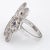 Metal Vintage Art Deco Diamond Sapphire Ring 14k White Gold Filigree 6 Dinner Jewellery size 6 For Sale - Image 7 of 7