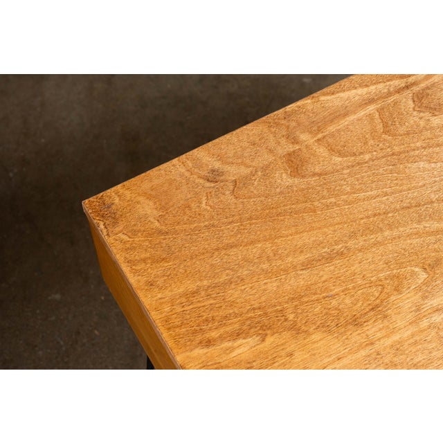 Mid 20th Century Vintage Oak Card Catalog on Hairpin Legs For Sale - Image 5 of 9