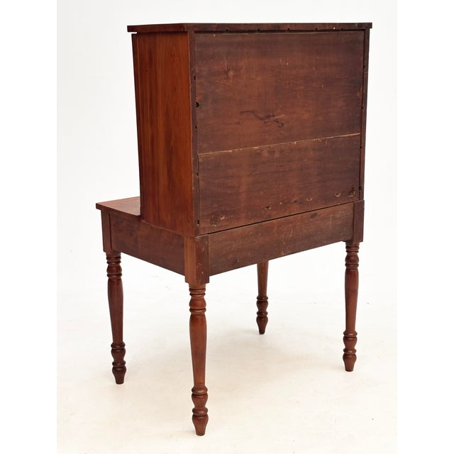 19th C American Cherry Plantation Desk Country Secretary Fall Front For Sale - Image 15 of 17