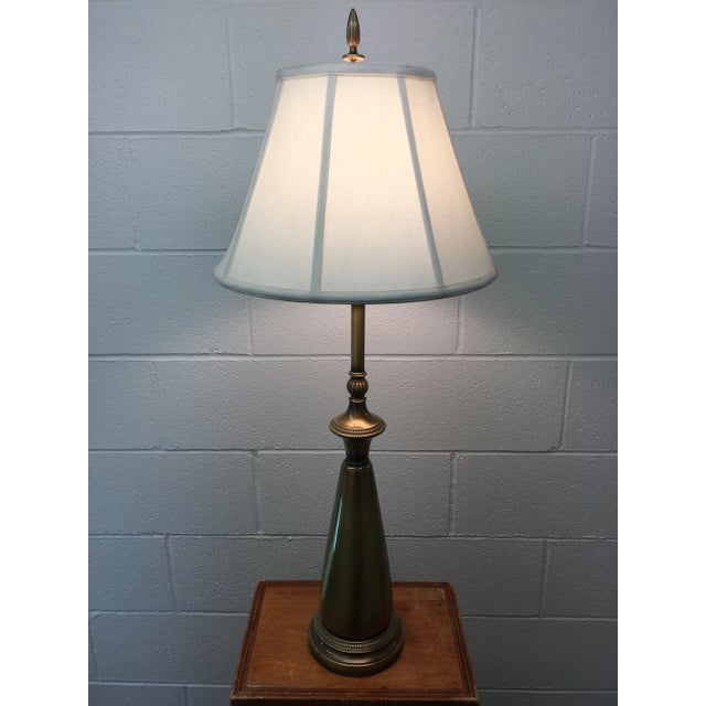 Metal Rembrandt Solid Brass Table Lamp and Shade - a Pair For Sale - Image 7 of 13