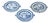Chinese Export Blue & White Warming Dishes, 3 For Sale