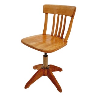 Bauhaus Swivel Office Chair in Wood by Sedus, 1930s For Sale