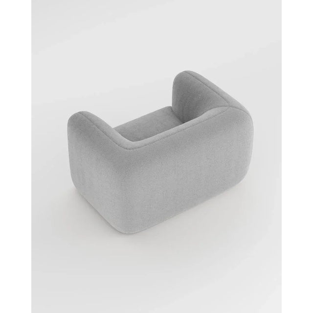 Jacob Armchair in Fabric Boucle Light Grey by Collector Studio For Sale - Image 4 of 5