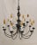 Black Country Style 15 Arm Lighted Chandelier For Sale - Image 8 of 8