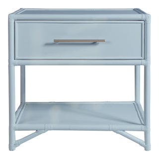 Olympia One-Drawer Nightstand in Light Blue For Sale