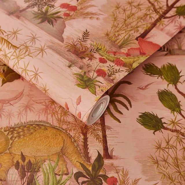 English House of Hackney Dinosauria Wallpaper - Plaster For Sale - Image 3 of 4