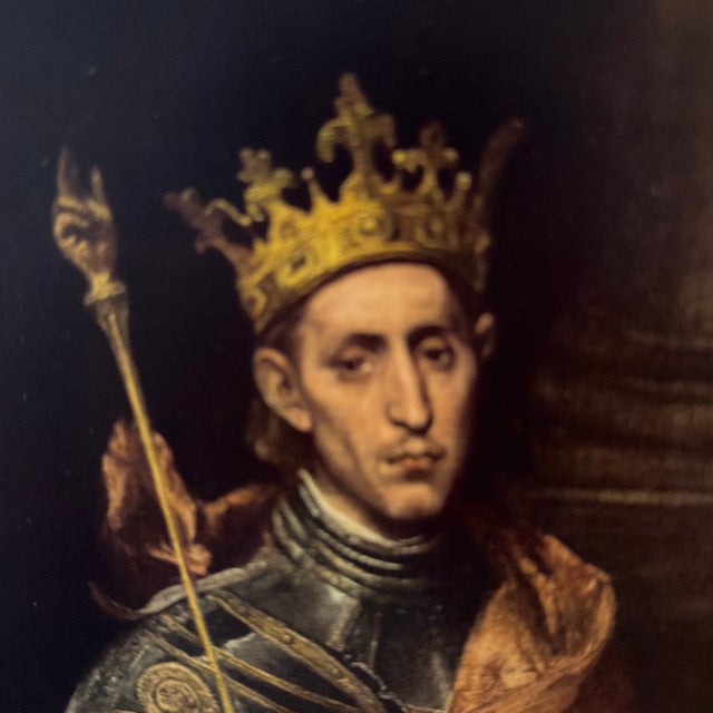 Vintage print of El Greco’s famous painting “Saint Louis, King of France” from about 1590. This unframed print was...