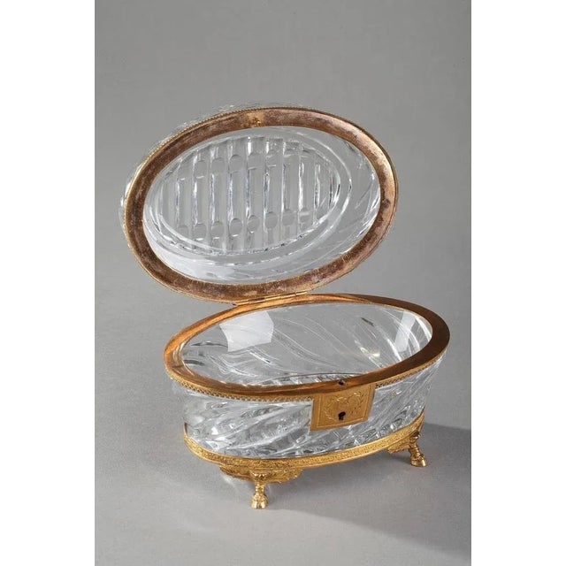 Charles X Cut-Crystal and Ormolu Jewelry Box For Sale - Image 4 of 14