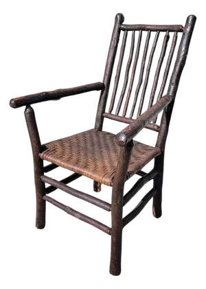 1940s Old Hickory Arm Chair With Cane Seating