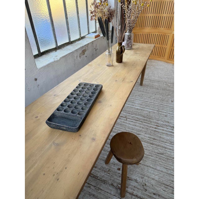 Pine and Oak Farmhouse Table, 1950s For Sale - Image 14 of 18