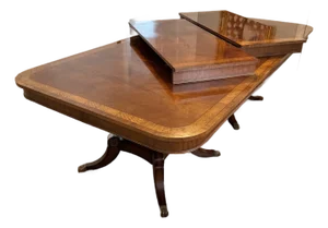 Large Double Pedestal Dining Table by Henredon