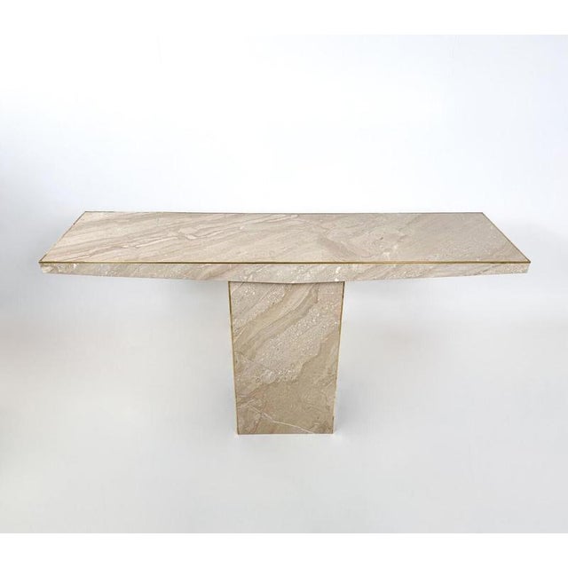 Mid-Century Modern Travertine Console, 1970s For Sale - Image 4 of 6