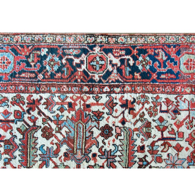 Early 20th Century Early 20th Century Persian Heriz Rug For Sale - Image 5 of 15