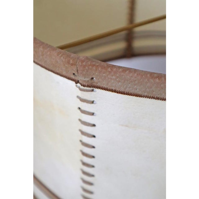 Metal Brown Bouillotte Suede Table Lamp from Lederlux, 1970s For Sale - Image 7 of 18