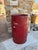 Antique Nail Keg Cask Barrel Painted Red With Twisted Metal Wire Bands For Sale - Image 4 of 12