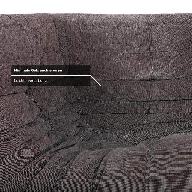 Togo Armchair in Grey Fabric by Michel Ducaroy for Ligne Roset For Sale - Image 5 of 14