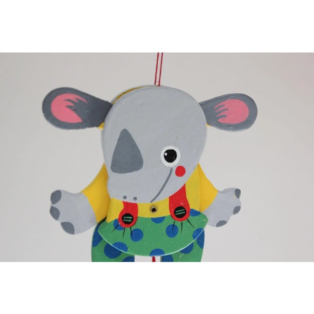 1950s Vintage Italian "Elephant " Articulated Puppet/Pull Toy by Sevi For Sale - Image 5 of 11