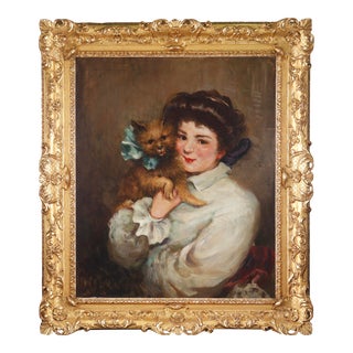 Carrol Beckwirth 19thC Framed Oil on Canvas For Sale