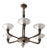 Art Deco Chandelier in Silver-Plated Bronze, France, 1920s For Sale