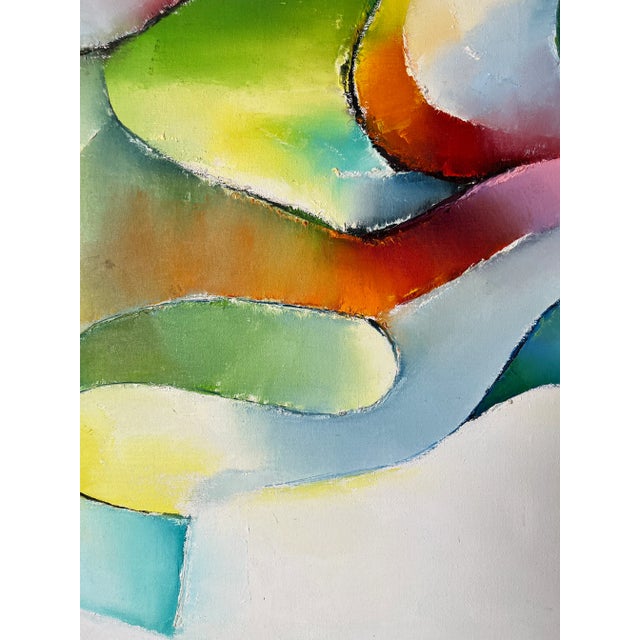 1970s 70's Hilda Rindom Expressionist Abstract Painting/Sold For Sale - Image 5 of 12