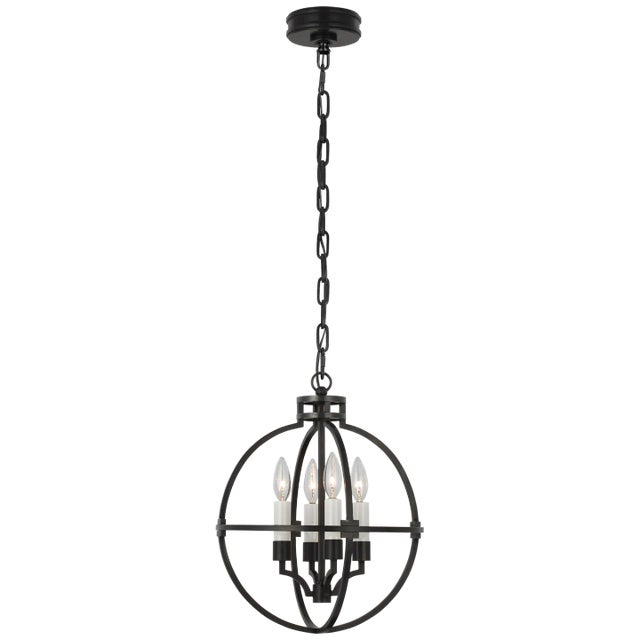 Modern Chapman & Myers for Visual Comfort Signature Lexie 14" Globe Lantern in Bronze For Sale - Image 3 of 3