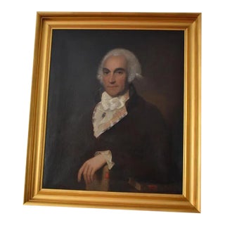 Portrait of an English Gentleman, Oil on Canvas, 18th Century, Framed For Sale