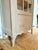 French Country Shabby Chic Glazed Display Cabinet in Patined Wood, 1930s For Sale - Image 12 of 15