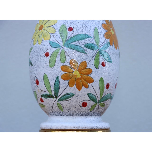 Metal 1960's Bitossi Pottery Table Lamps With Brass Hardware For Sale - Image 7 of 17
