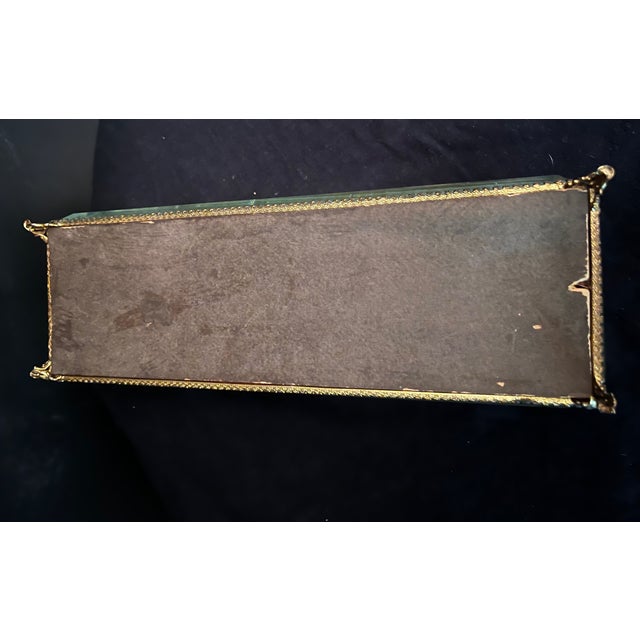French Glass and Ormolu Jewelry or Bridal Wedding Box For Sale - Image 10 of 10