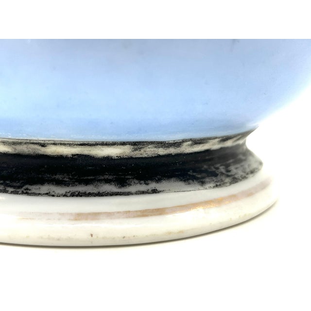 Blue Antique Porcelain Cachepot, France, 1900 For Sale - Image 8 of 17