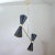 Mid-Century French Black Double Cone Diabolo Pendant Chandelier, 1950s For Sale - Image 6 of 15