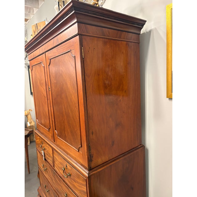 Antique English Linen Press For Sale - Image 10 of 10