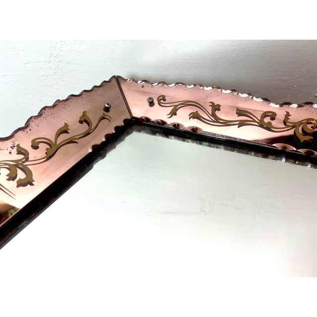 Pink Venetian Mirror, Italy, 1960s For Sale - Image 9 of 18