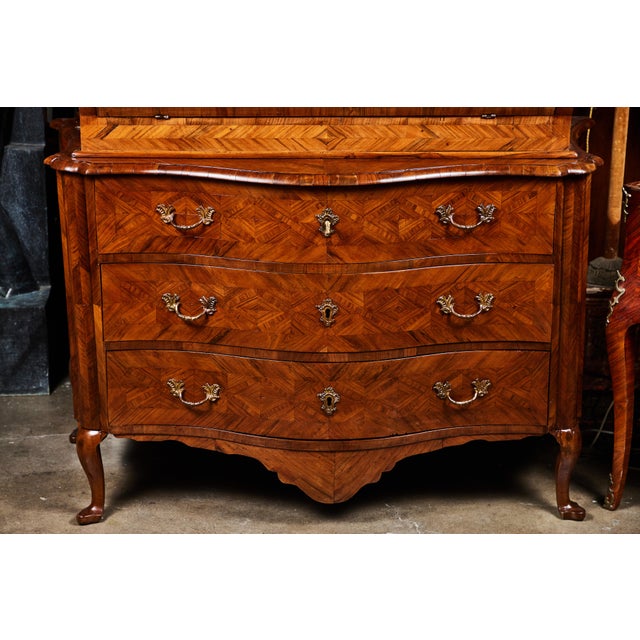 18th Century, Veneered and Inlaid Secretary For Sale In Los Angeles - Image 6 of 12