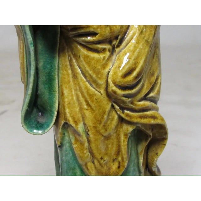 Vintage Chinese Mud Man Lamp For Sale - Image 12 of 12