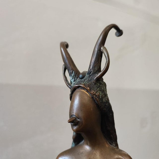 Metal Patinated Bronze Sculpture by Max Hamlet, 1991 For Sale - Image 7 of 16