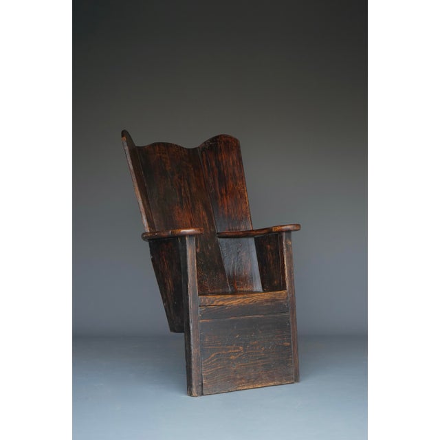 Antique Georgian Welsh Pine Lambing Chair, 1820s For Sale - Image 4 of 18