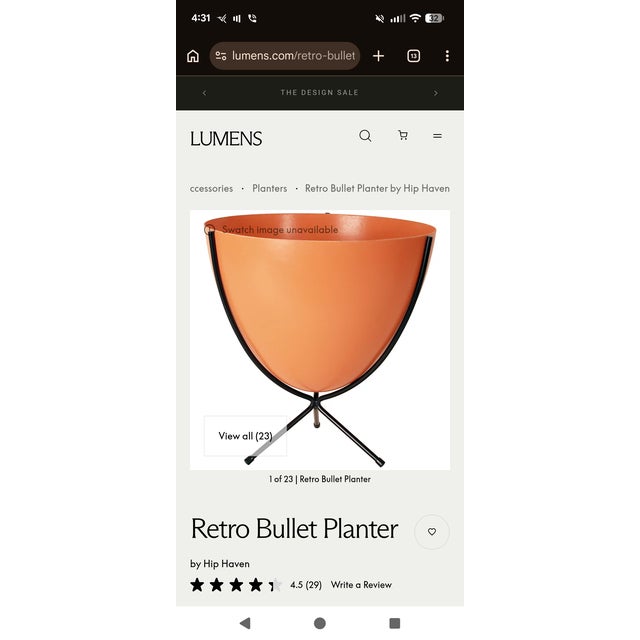 Black Black Mid Century Modern Metal Planter Holder For Sale - Image 8 of 8