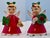 1956 Napco 3BX2381 Ceramic Angel " Noel" Red/ White/Green Christmas Iconic 4 Piece Bell Set Treasured by collectors of...