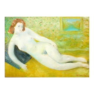 Nude - Original Oil on Canvas by Umberto Lilloni - 1958 1958 For Sale