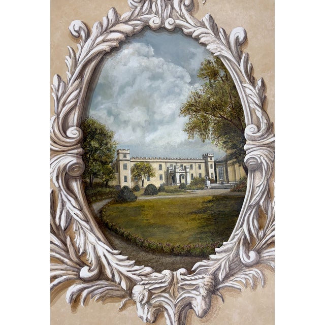 1980s Large Trompe l'Oeil of Syon House For Sale - Image 4 of 11