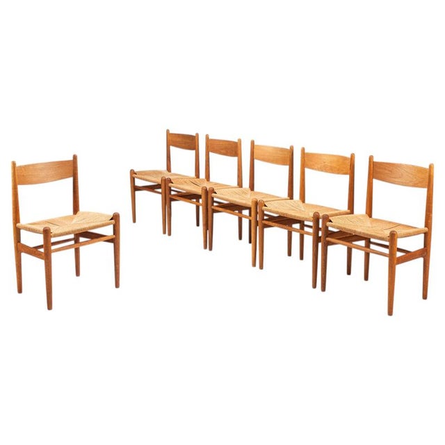 Model CH36 Dining Chairs in Oak by Hans J. Wegner Carl Hansen & Son, Denmark, 1970, Set of 6 For Sale - Image 16 of 16