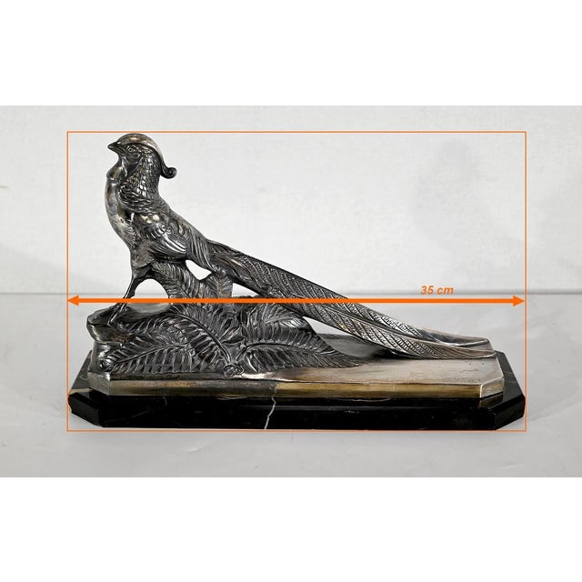 Maurice Frecourt, The Pheasant, 1910, Metal & Marble For Sale - Image 18 of 18