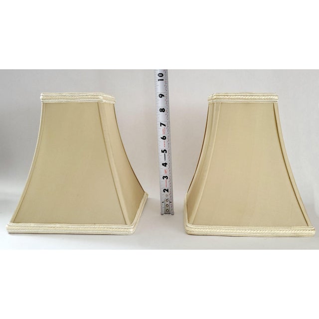 Tan 1970s French Bouillotte Style Faux Bamboo Desk Lamp With Shades For Sale - Image 8 of 13
