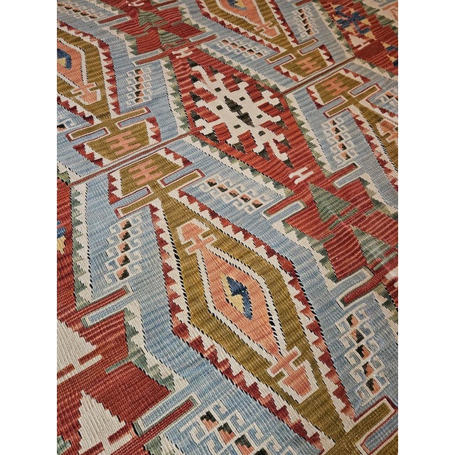 Large Vintage Hand-Knotted Anatolian Kilim, 1970s For Sale - Image 6 of 12